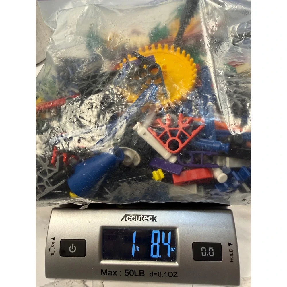 KNEX Building Toy Pieces Parts Bulk Lot Rods Connectors Gears 1lb 8.4oz Mixed